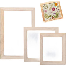 DIY 3 Piece Wooden Paper Making Frame Set for Traditional Craft at For Home