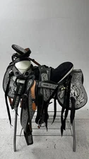 Charro Saddle – Black & Silver “El Potro” Edition (15.5”)