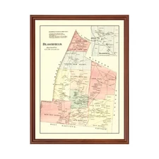 Old Map of Bloomfield, CT 1869 - Vintage Bloomfield Connecti