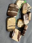 Brown Zebra Jasper Rectangle Beads, 17 Mm Rectangle, 10 Count, 8” Strand — photo 2