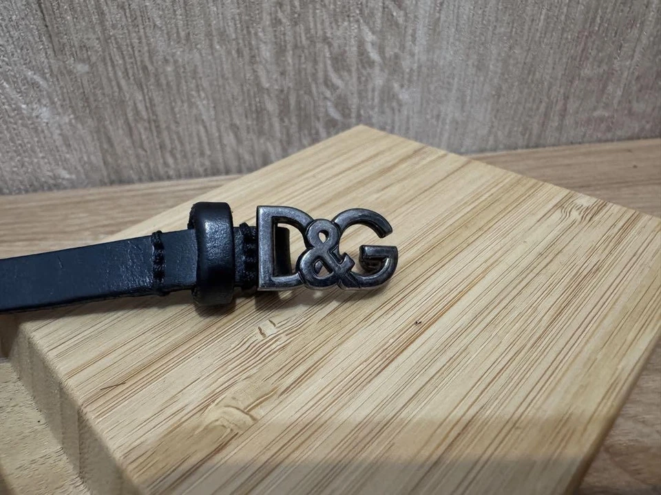 Dolce Gabbana Cuero D&G Logo Cinturón Pulsera Hombre Foto 3 de 4