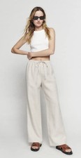 NWT New With Tag Reformation size 6/8 M 100 Linen Pants Olina Oatmeal