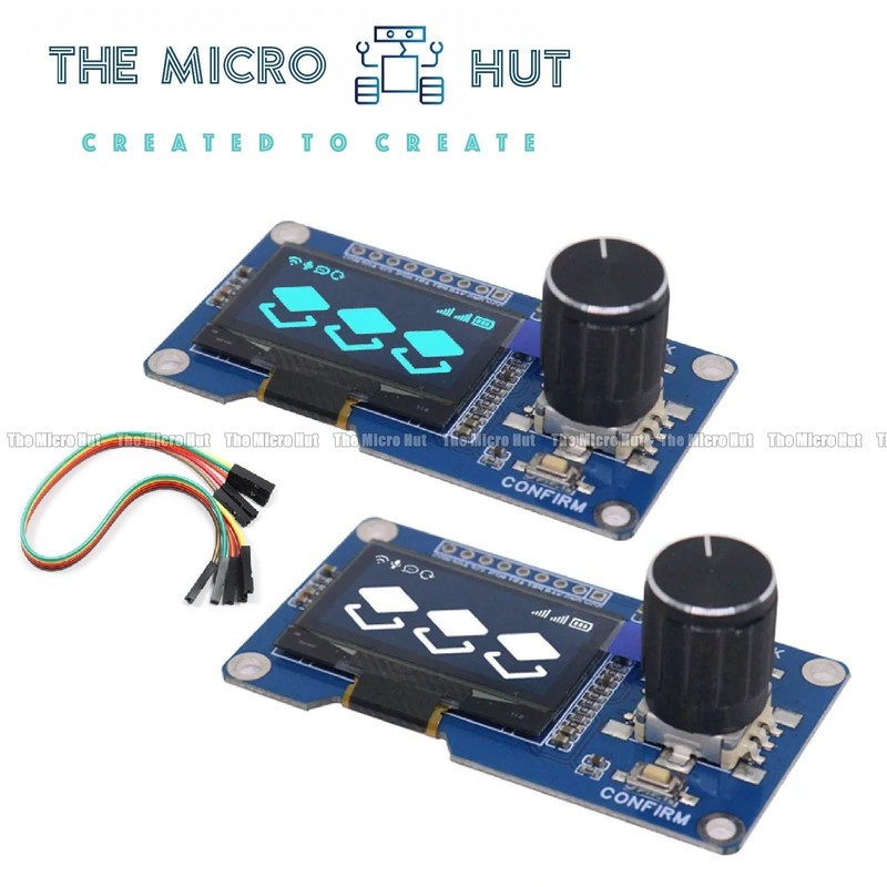 1.3" OLED Display Module + EC11 Rotary Encoder + Push Buttons - Arduino Pi ESP32