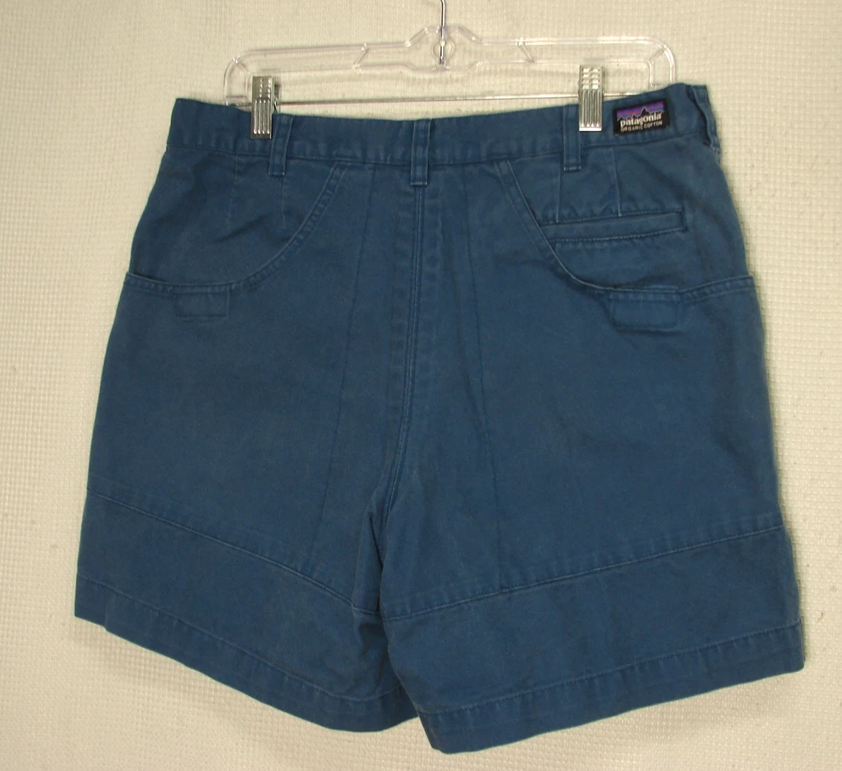 Vtg Patagonia Blue Organic Cotton Canvas Standup Shorts Mens 34x6.5 Outdoor