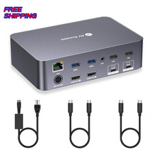 AV Access KVM Switch Dock 2 Monitors 2 Laptops 4K KVM Switch Dual HDMI Monitor