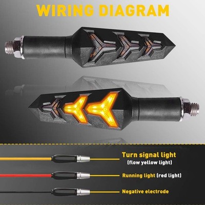 Turn Motorcycle LED Lights Signals Flowing Fit Kawasaki Ninja 650 250R 500R 650R