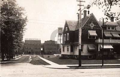 Street View Union St., Plymouth MI Michigan 1914 RPPC Photo Postcard COPY