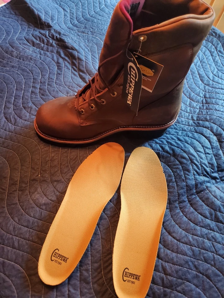 MENS CHIPPEWA PLAIN STEEL LOGGER BOOT SUPER DNA MODEL #59405 (INSOLES ONLY) - Image 3 of 4