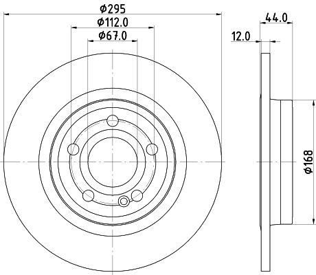 HELLA 8DD 355 133-351 BRAKE DISC Rear (PAIR)