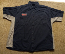 Dickies VTG Y2K Mechanic Button Up Work Shirt Short Sleeve Size 2XL