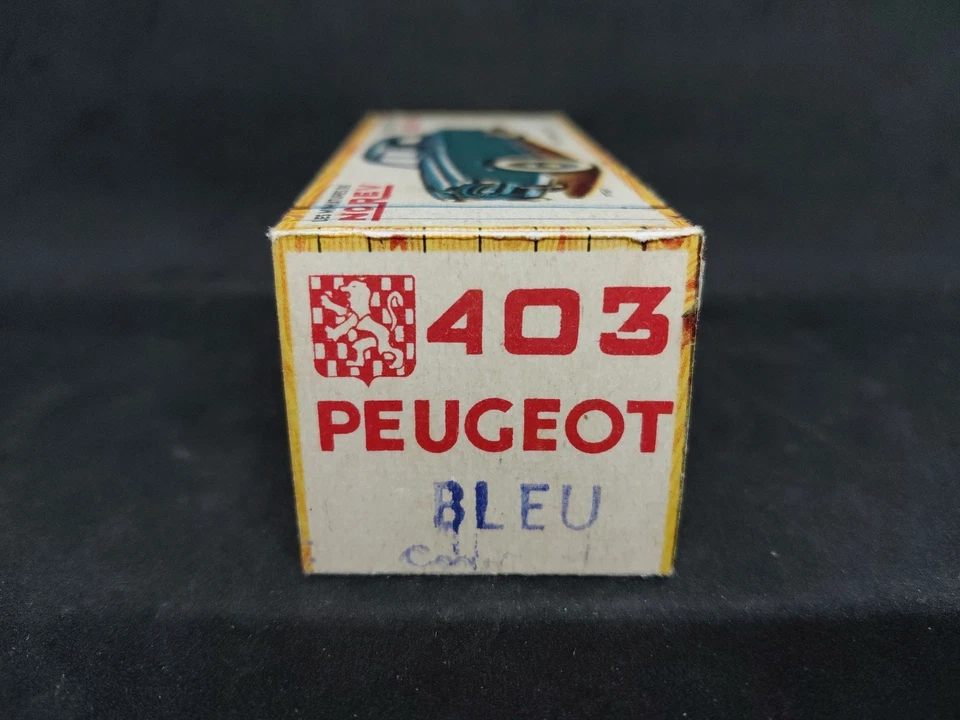 Norev 1/43 N9 Peugeot 404 Bleu Boite Vide D’origine - Photo 2/4