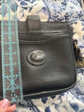true vtg Dooney Bourke made in USA black leather shoulder bag 80s pebbled