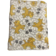 Disney Baby Lion King Blanket Simba Gray Sun Paw Prints HTF Rare