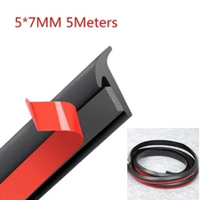 5M Car Rubber Door Side Window-Trim Edge-Moulding Weatherstrip Seal Strip V-Type