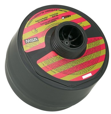 MSA 10067491 Replacement Threaded Canister with HF/CLO2/CL/P100 Identification