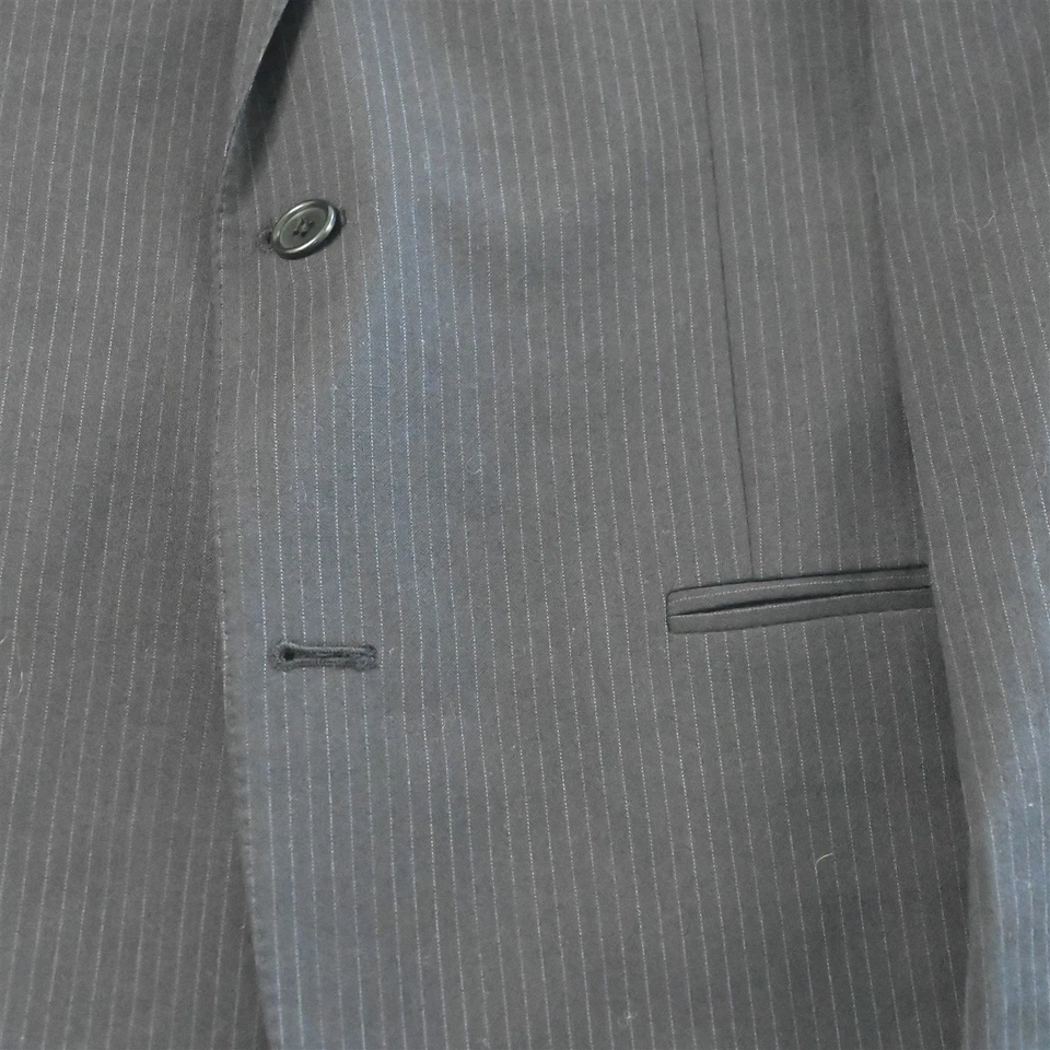 Murano 38R черный в полоску шерсти мужской блейзер костюм куртка спортивное пальто - Изображение 3 из 4