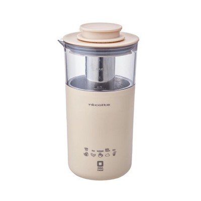 Recolte Milk Tea Maker Automatic Tea Brewer Milk Frother Cream White