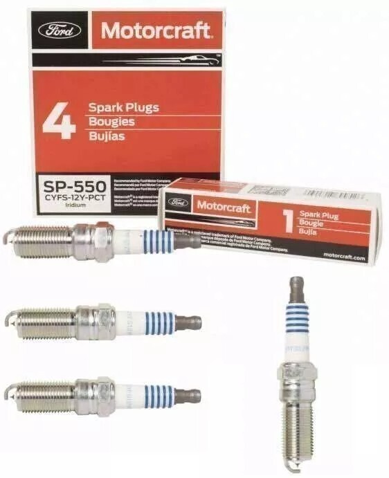4 PACK OEM Spark Plugs Genuine FORD MOTORCRAFT SP550 CYFS12Y2 BRAND NEW USA