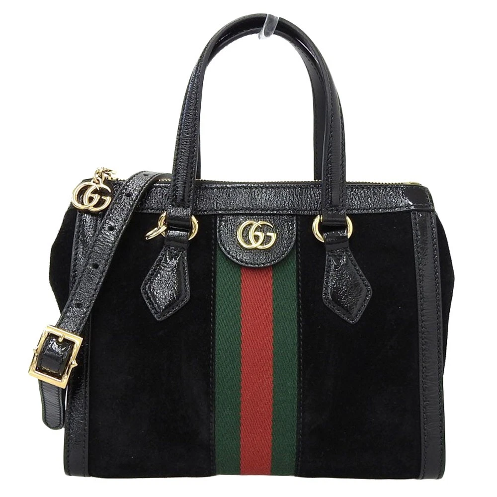 Sac à main GUCCI OPHIDIA SHERRY line GG Double G daim noir 547551 520981 #107