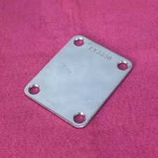 Aged Chrome L Serial Number Stamped Neck Plate For Strat Tele 1963 - L13XXX