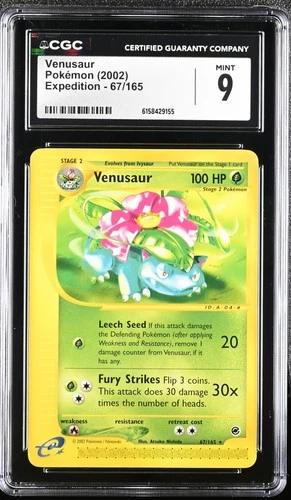 Pokemon Venusaur Expedition 67/165 CGC 9 Mint