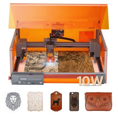 VEVOR Laser Engraver 10W Laser Engraving Machine Cutter with Enclosure Class 1