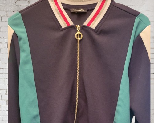 Womens Colorblock Bomber Jacket Size Med. By Fashion Nova - Picture 3 of 9