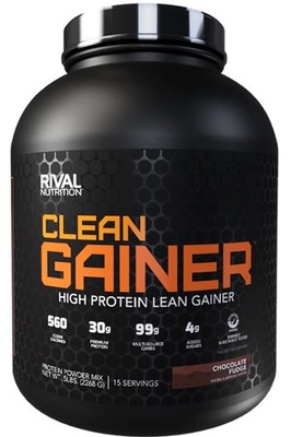 Rival Nutrition Clean Gainer Chocolate Fudge 5lb Protein Powder