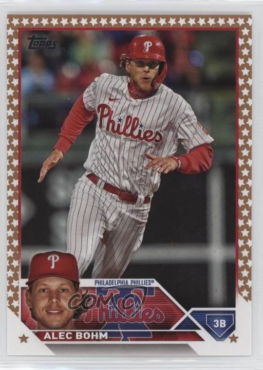 2023 Topps Complete Set Fanatics Exclusive Gold Star Alec Bohm #128 0h1
