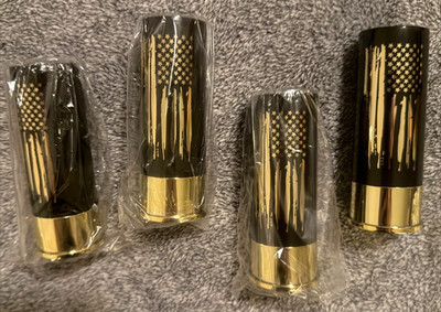 Shot Glasses Set Of 4 12 Gauge American Flag Birthday Fathers Day Any Occasion