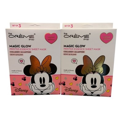 6 Count The Creme Shop x Minnie s Magic Glow Printed Essence Sheet Mask Collagen