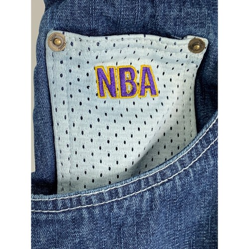 Vintage Y2K NBA UNK Kobe Bryant Baggy Jeans Mens Sz 42 Blue Lakers Jersey 6099 - Picture 5 of 12