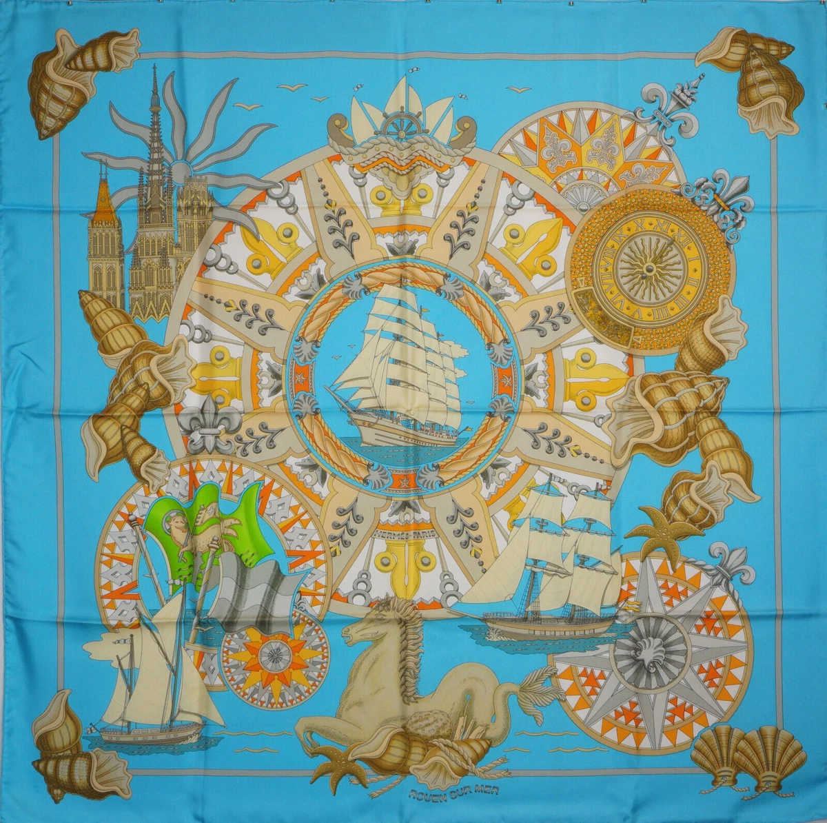 Hermes scarf foulard carre Rouen Sur Mer SPECIAL EDITION eBay