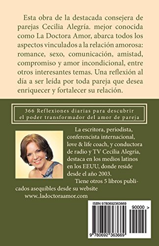 Amando un Dia a la Vez : 366 Reflexiones Diarias para Descubrir el Poder Transformador Del Amor de Pareja by Cecilia Alegria (2015, Trade Paperback) for sale online | eBay Amando un Dia a la Vez : 366 Reflexiones Diarias para Descubrir el Poder Transformador Del Amor de Pareja by Cecilia Alegria (2015, Trade Paperback) for sale online | eBay
