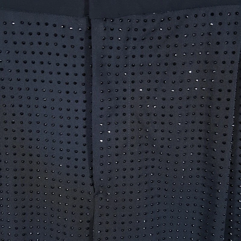 Pantalone VERSACE COUTURE uomo taglia 50 nero cristallo abito formale logo lusso