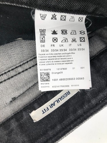 HUGO BOSS Herren Orange25 Regelmäßige Gerade Jeans Größe W33 L32 - Bild 7 von 11