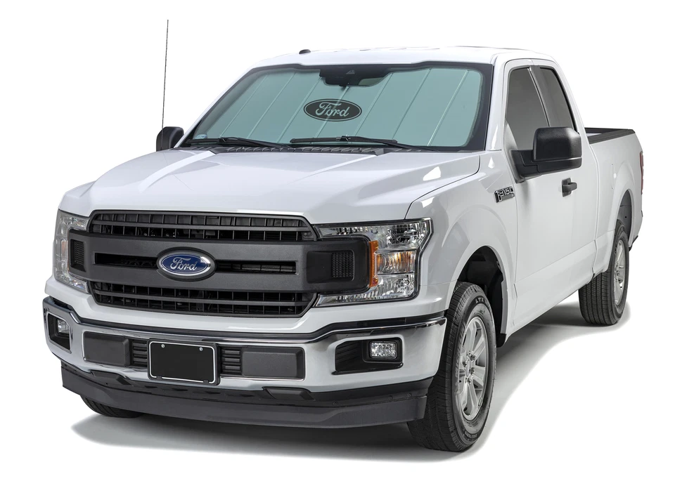 Covercraft UVS100 Custom Sunscreen with Black Ford Oval logo for Ford F-150 Foto 2 de 2