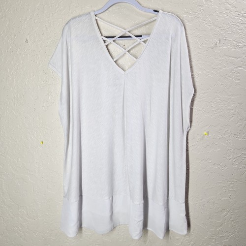 Lane Bryant Sleeveless Tee Strap Back Athletic Top +Size 26/28 - Picture 4 of 6