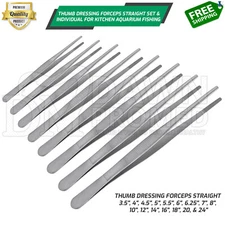 Long Food Tongs BBQ Grill Tweezer Forceps Kitchen Chef Dressing Tool German Gr