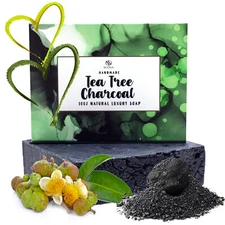 Tea Tree Oil Soap Bar - Antifungal Face & Body Wash. Organic Antibacterial Soap 