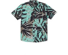 Volcom Men's Regular Floral Short Sleeve Button Down Hawaiian Shirt, Sz Med