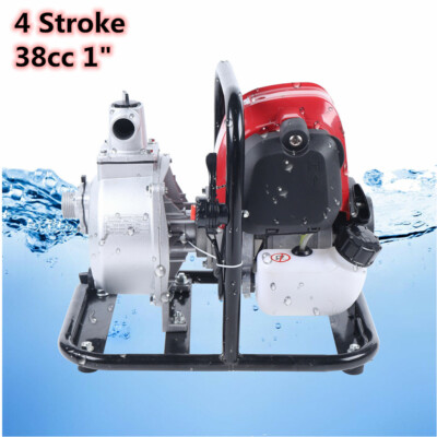 4-stroke Water Transfer Pump 38cc Air-cooled Gas Powered Water Pump Pull-start