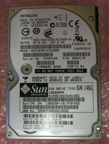 Hitachi Ultrastar HUC103014CSS600 0B24178 146GB 10000RPM 64MB 2.5" SAS HDD - Picture 6 of 6