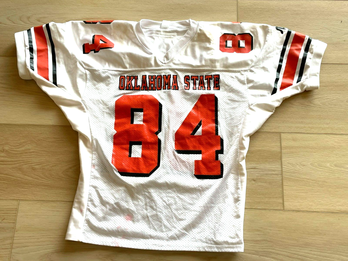 Vintage 1990s Oklahoma State Cowboys Game Used Football Jersey Worn #84  Bartlett - Main Image