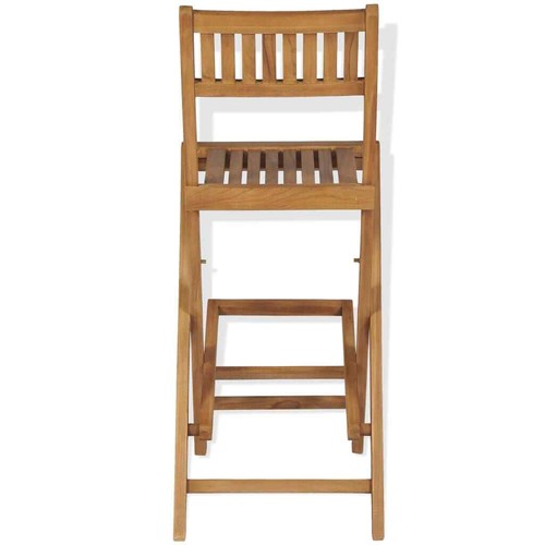 Klappbare Garten-Barhocker 2 Stk. Massivholz Teak - Bild 4 von 10