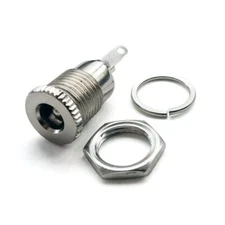 10pcs 5.5 mm x 2.1mm DC Power Jack Socket Female Panel Mount Connector Metal