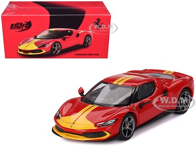 FERRARI 296 GTB ASSETTO FIORANO RED 1/64 DIECAST MODEL BY BBR