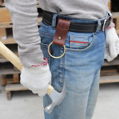 TOURBON Leather Hammer/Wrench/ Axe Holster Trowel Tools Carry Holder Belt Loop