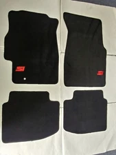 Fit Honda Civic 1996-2000 4Dr/2Dr Floor Mats Balck W/Emblem (Nylon) Si