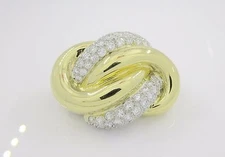 Signed Van Cleef & Arpels 18k Gold Diamond Inifnity Pendant VCA 3.21 CT Vintage 